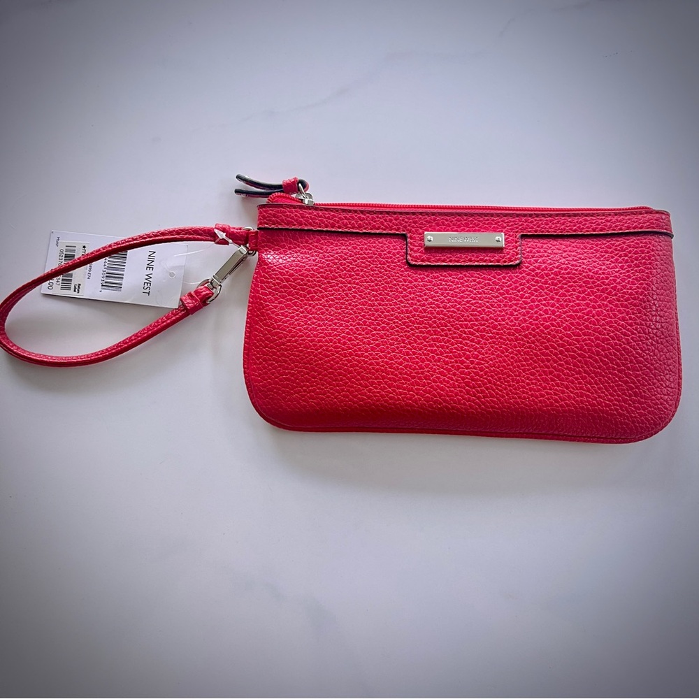 Nine West Red Wristlet Clutch (New)